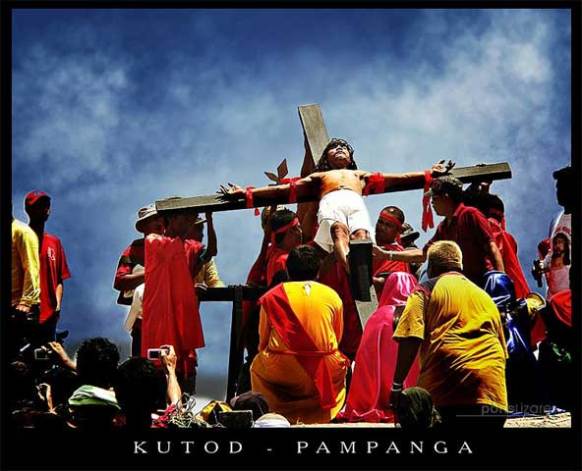 Crucifixion in Pampanga, Philippines, during the Holy Week
